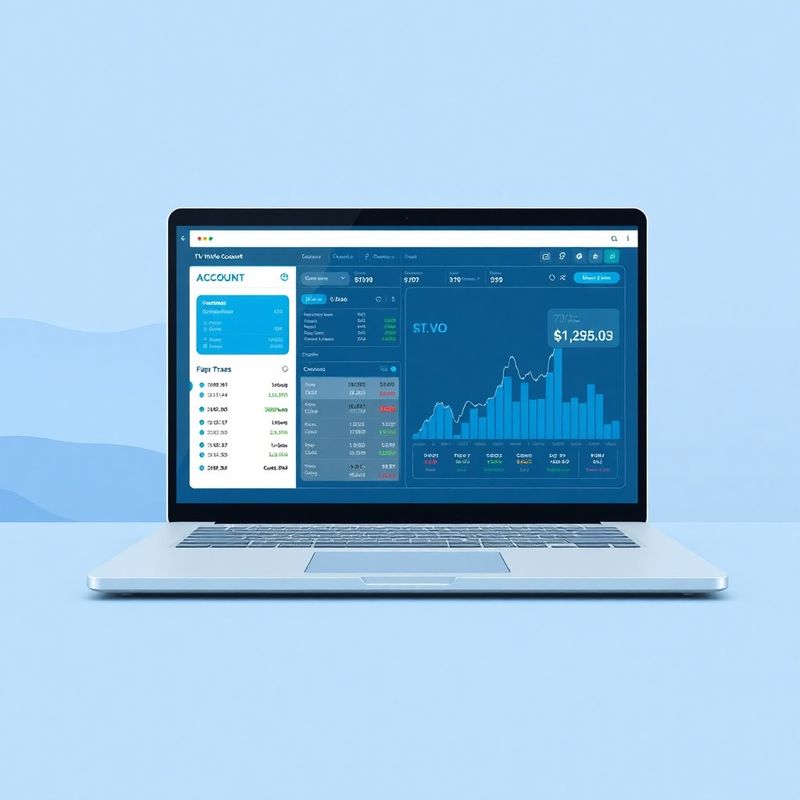 Vmesnik virtualnega demo trading računa